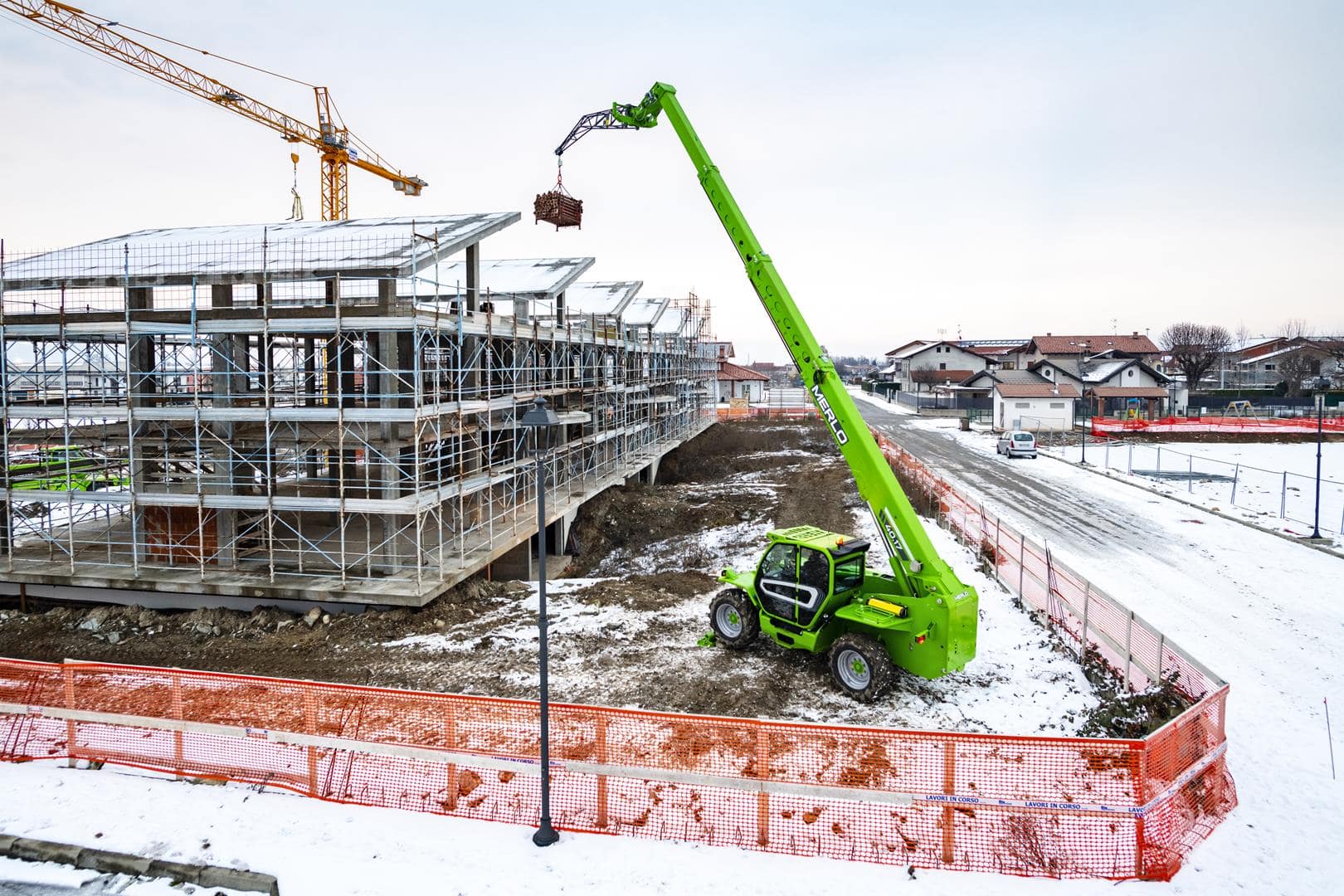 Merlo verreiker jib met lier aanbouwdeel