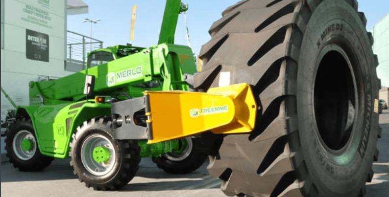 Merlo verreiker aanbouwdeel voor het klemmen van banden